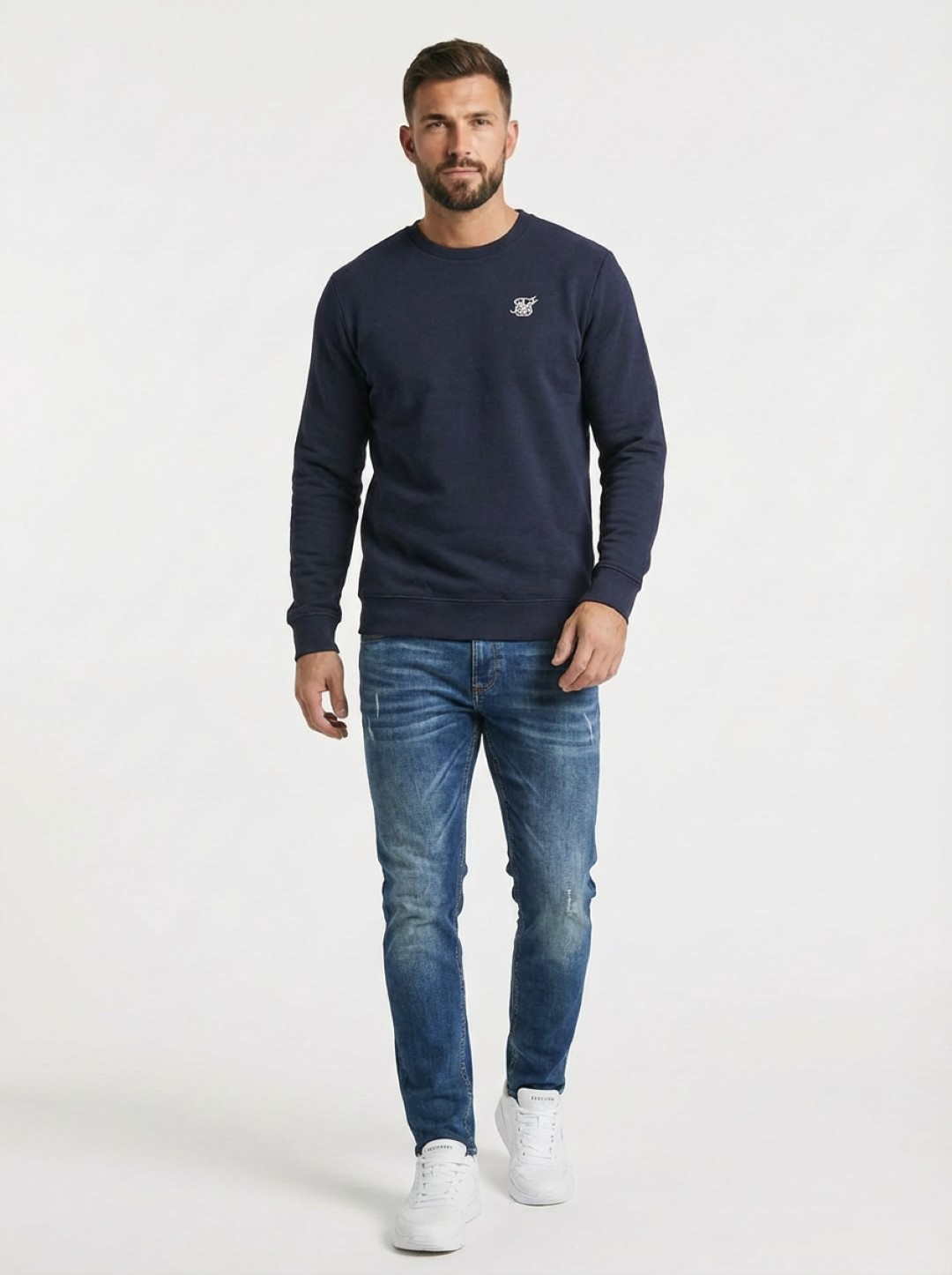 Sik Silk Man Sweatshirt Navy
