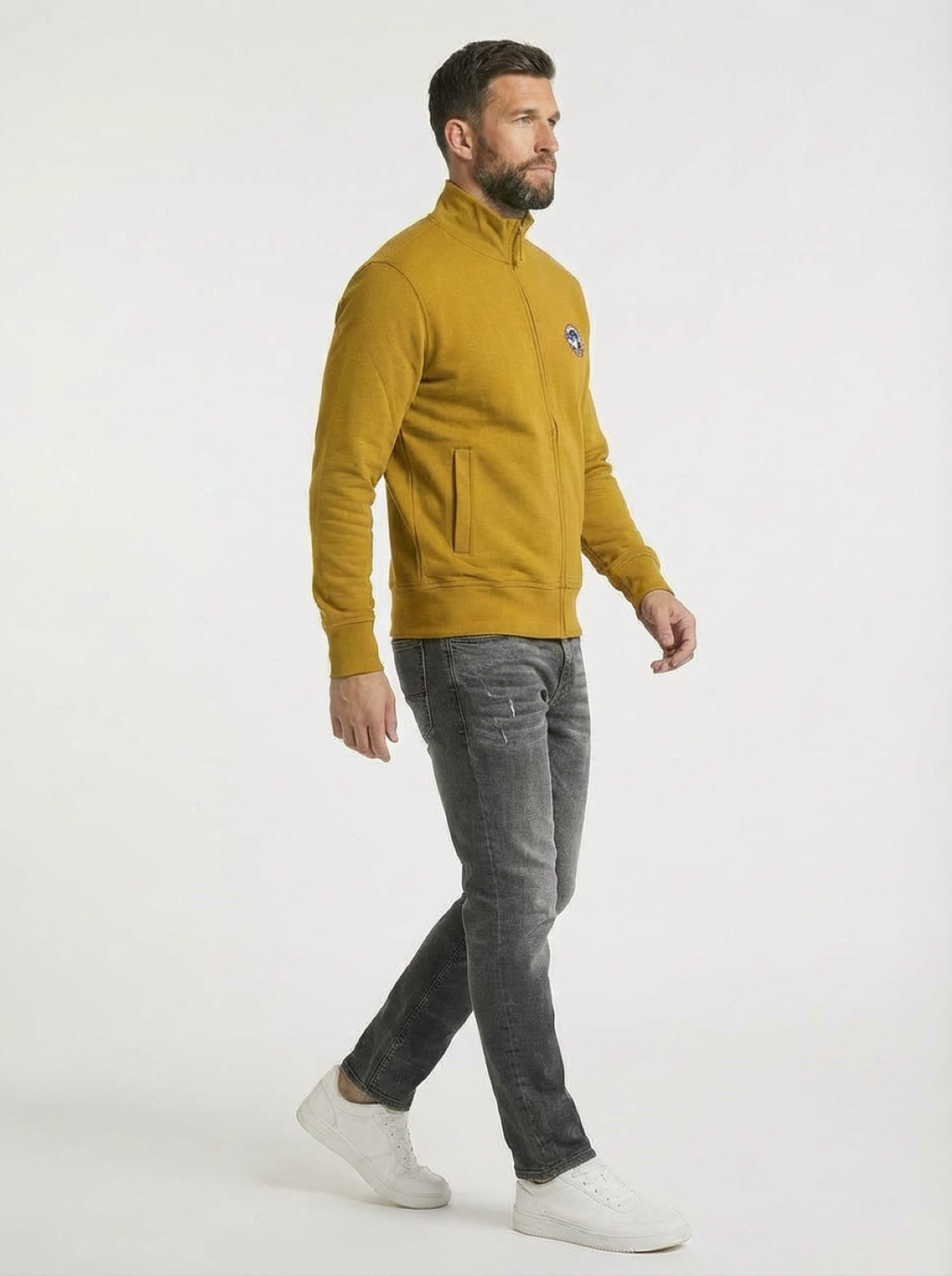 BE Board Man Zip Jacket Mustard