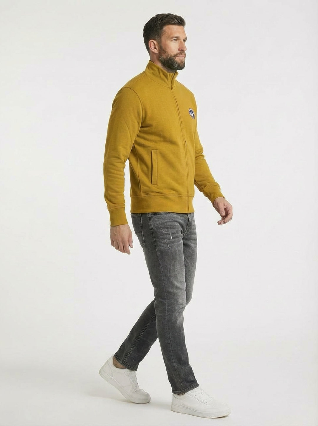 BE Board Man Zip Jacket Mustard