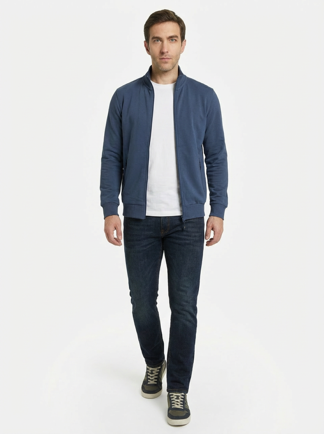 CMP Man Zip Jacket Navy Lime