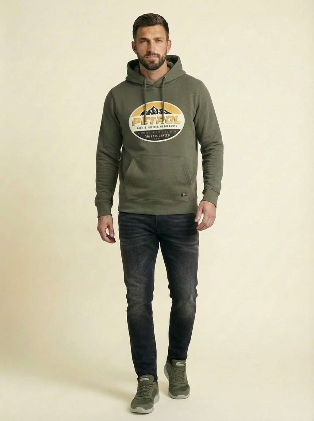 Petrol Man Hoodie Olive