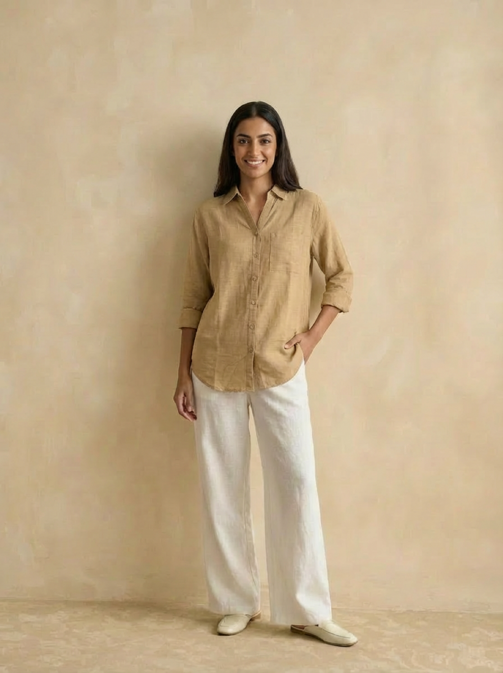 Lefties Ladies Shirt Beige