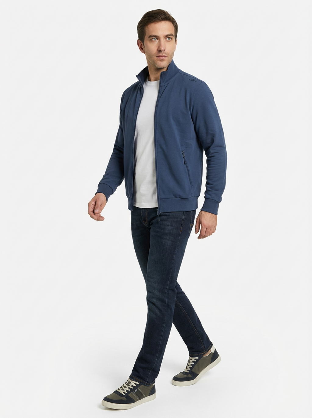 CMP Man Zip Jacket Navy Lime