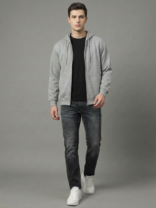 ATC Man Zip Hoodie Grey