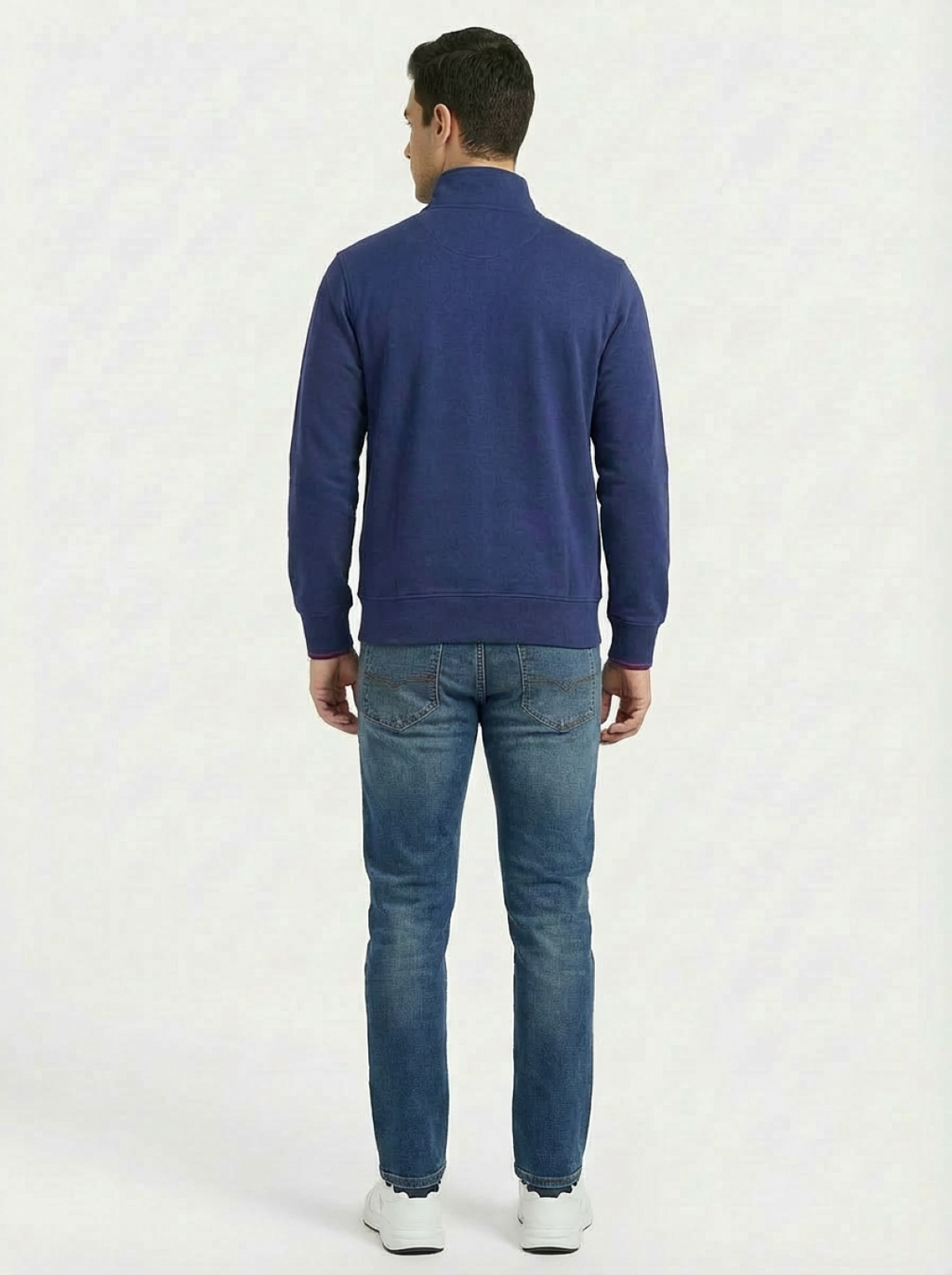 Cotton Belt Man Zip Jacket Royal Blue