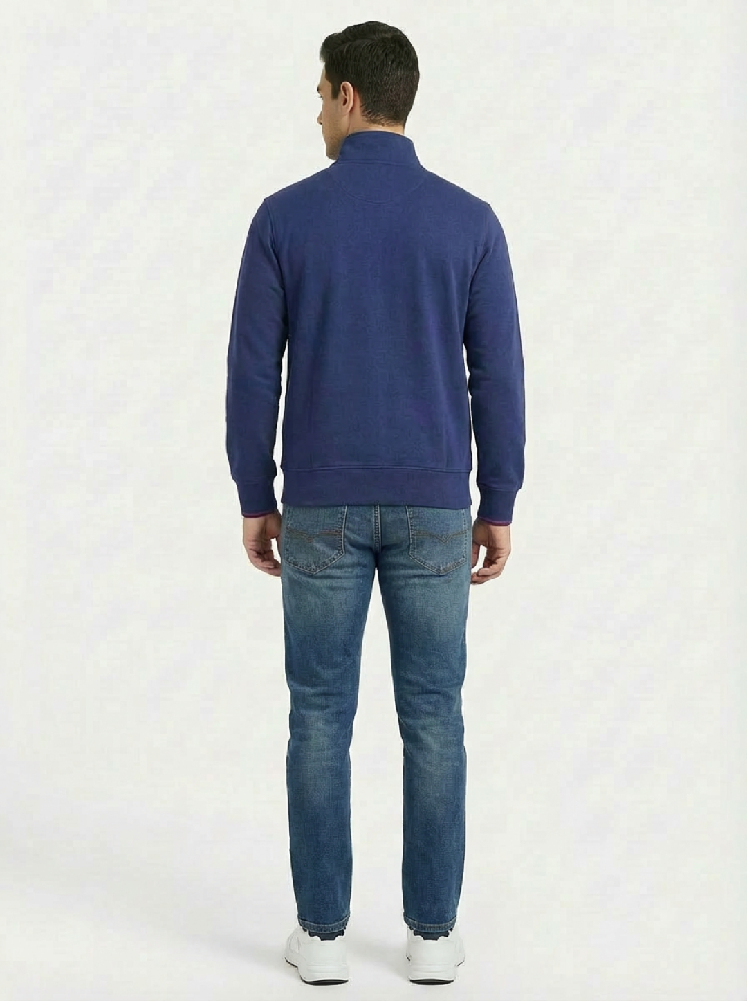Cotton Belt Man Zip Jacket Royal Blue