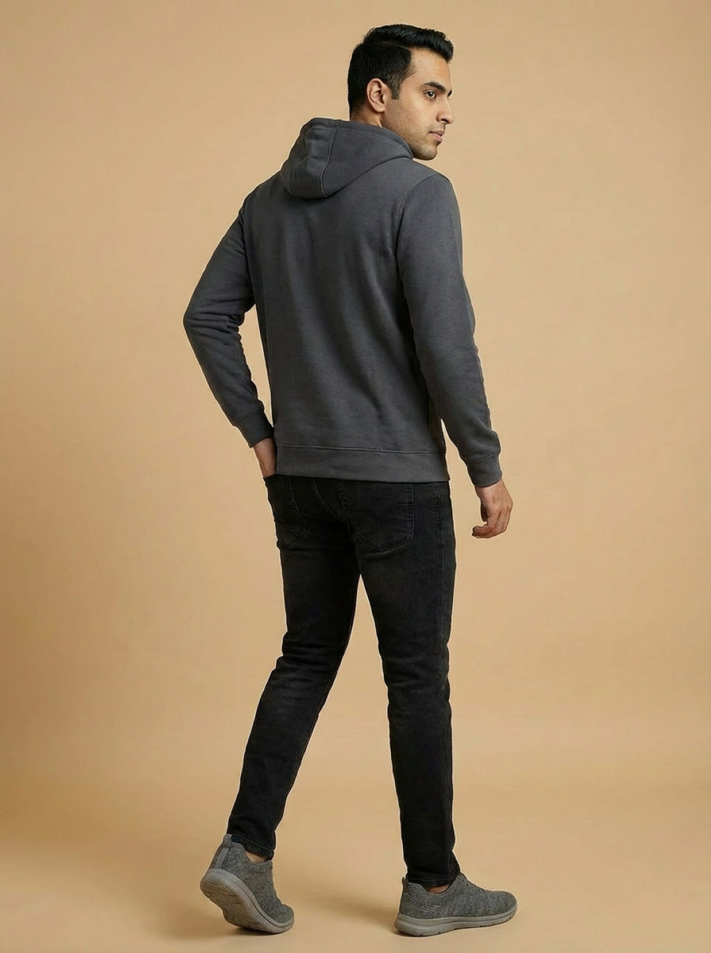 River Island Man Hoodie Sport Grey