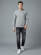 CBF Men Half Zip Sweatshirt Grey