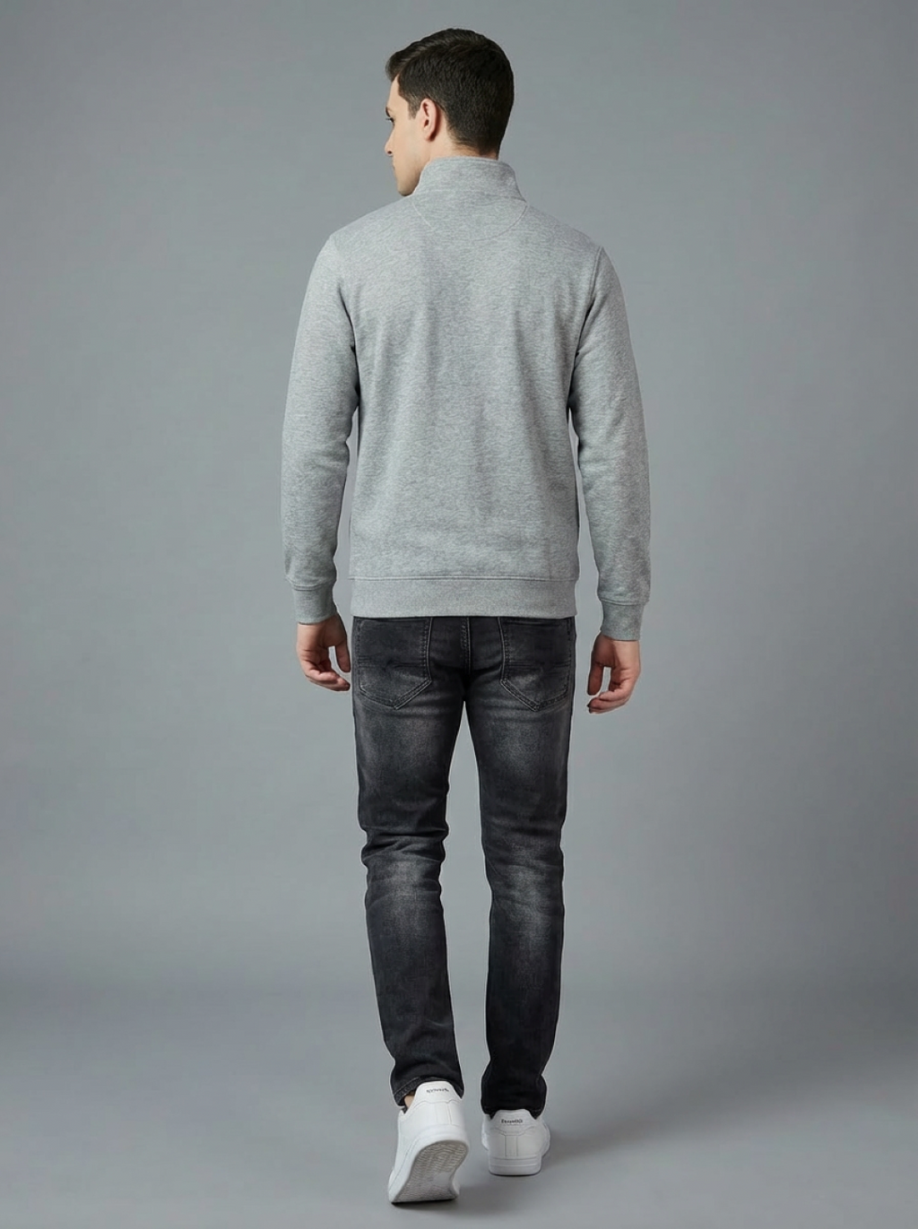 CBF Men Half Zip Sweatshirt Grey