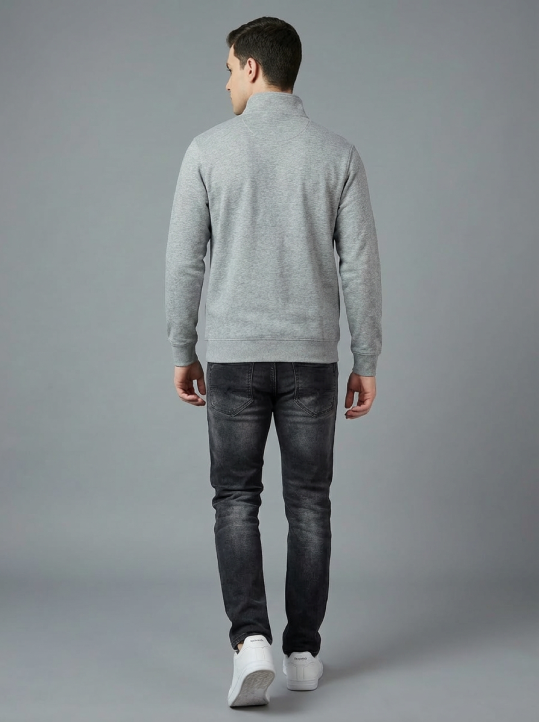 CBF Men Half Zip Sweatshirt Grey