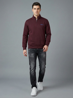 II Granchio Men Half Zip Sweatshirt Maroon