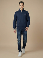 II Granchio Men Half Zip Sweatshirt Teal Blue