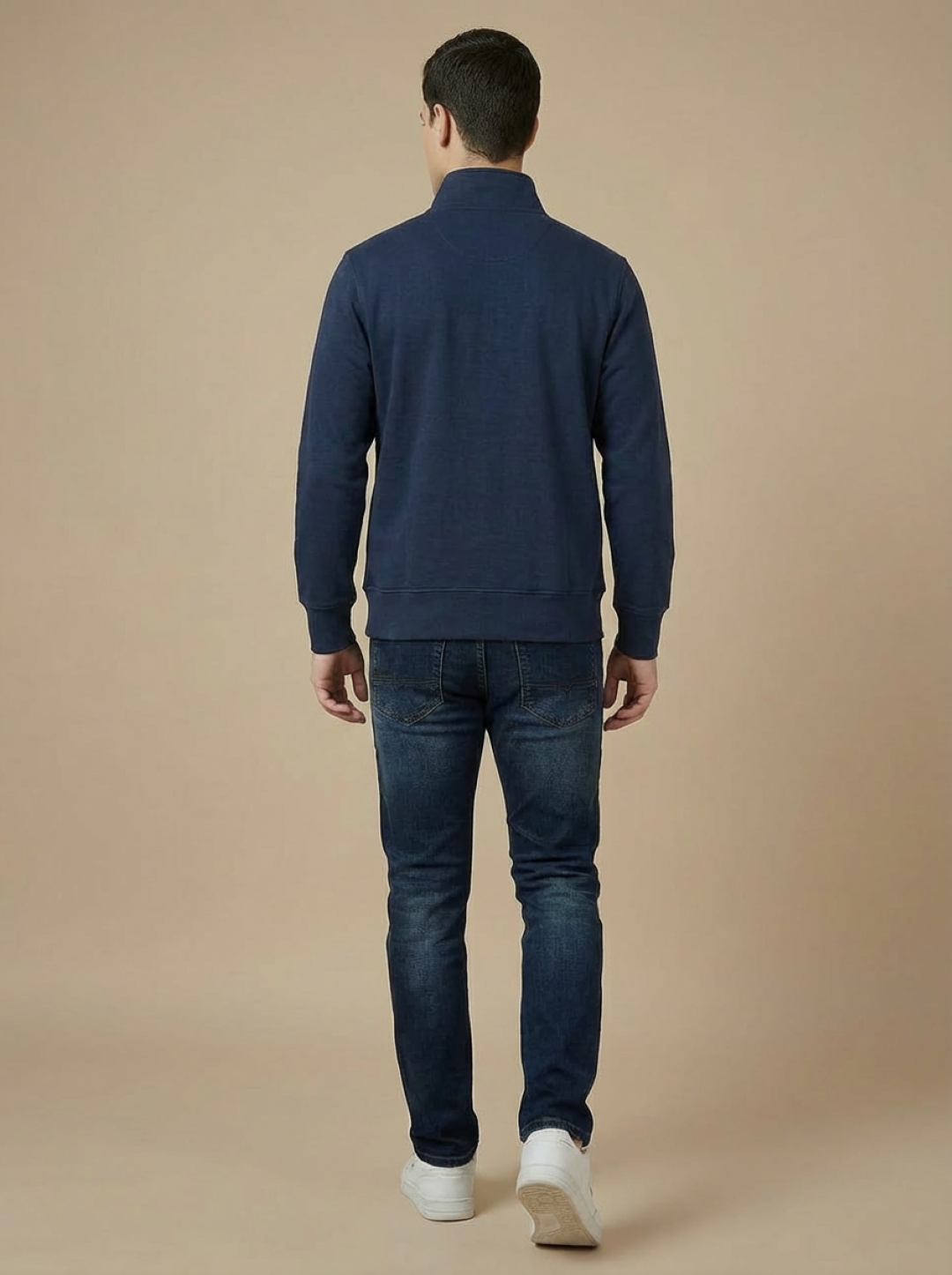 II Granchio Men Half Zip Sweatshirt Teal Blue