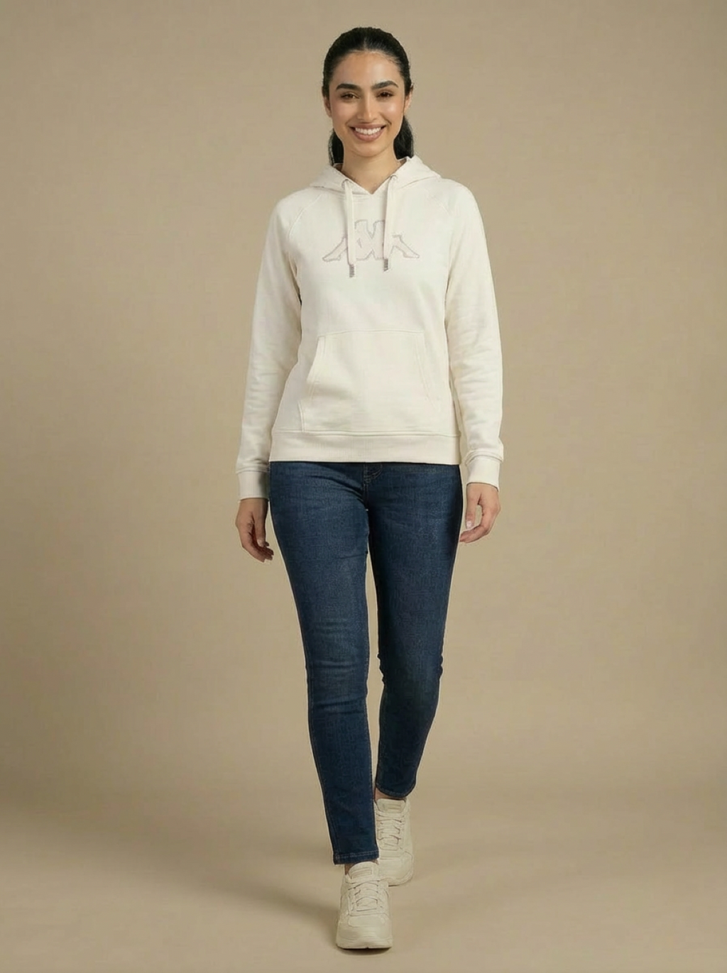 Kappa Ladies Hoodie White
